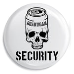 Junggesellenshirts.de Button Weiß / 59mm JGA Button "Security Skull"