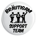 Junggesellenshirts.de Button Weiß / 59mm JGA Button "Support Team"