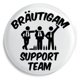 Junggesellenshirts.de Button Weiß / 59mm JGA Button "Support Team"