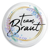 Junggesellenshirts.de Button Weiß / 59mm JGA Button "Team Braut"