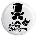 Junggesellenshirts.de Button Weiß / 59mm JGA Button "Team Bräutigam"