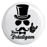 Junggesellenshirts.de Button Weiß / 59mm JGA Button "Team Bräutigam"