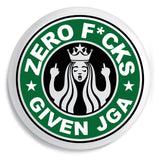 Junggesellenshirts.de Button Weiß / 59mm JGA Button "Zero F*cks"
