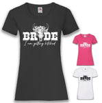 Junggesellenshirts.de Damenshirt JGA Shirt Braut "Bride Hitched"