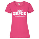 Junggesellenshirts.de Damenshirt XS / Fuchsia JGA Shirt Braut "Bride Hitched"