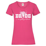 Junggesellenshirts.de Damenshirt XS / Fuchsia JGA Shirt Braut "Bride Hitched"