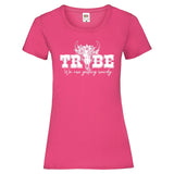 Junggesellenshirts.de Damenshirt XS / Fuchsia JGA Shirt Team "Tribe Rowdy"