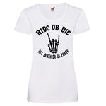 Junggesellenshirts.de Damenshirt XS / Weiß JGA Shirt Team "Ride Or Die"