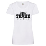 Junggesellenshirts.de Damenshirt XS / Weiß JGA Shirt Team "Tribe Rowdy"