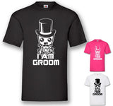Junggesellenshirts.de Herrenshirt JGA Shirt Bräutigam "I am Groom"