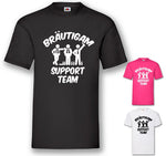 Junggesellenshirts.de Herrenshirt JGA Shirt "Bräutigam Support Team"