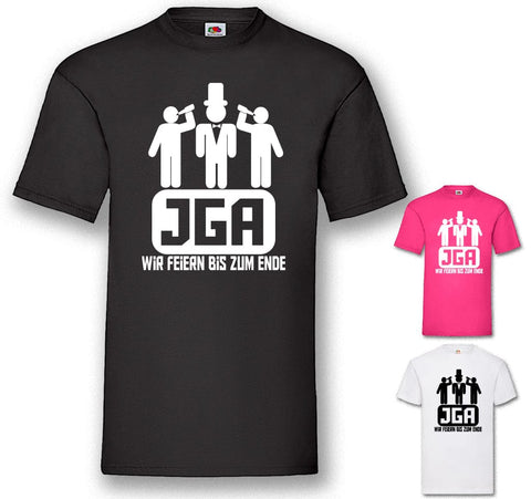 Junggesellenshirts.de Herrenshirt JGA Shirt "Feiern"