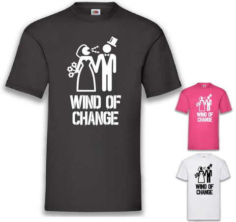Junggesellenshirts.de Herrenshirt JGA Shirt "Wind Of Change"