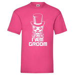 Junggesellenshirts.de Herrenshirt S / Fuchsia JGA Shirt Bräutigam "I am Groom"