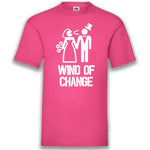 Junggesellenshirts.de Herrenshirt S / Fuchsia JGA Shirt "Wind Of Change"