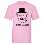 Junggesellenshirts.de Herrenshirt S / Rosa JGA Shirt Bräutigam "Armes Schw*in"
