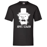 Junggesellenshirts.de Herrenshirt S / Schwarz JGA Shirt Bräutigam "Armes Schw*in"