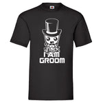 Junggesellenshirts.de Herrenshirt S / Schwarz JGA Shirt Bräutigam "I am Groom"