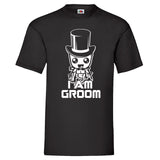 Junggesellenshirts.de Herrenshirt S / Schwarz JGA Shirt Bräutigam "I am Groom"