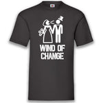 Junggesellenshirts.de Herrenshirt S / Schwarz JGA Shirt "Wind Of Change"