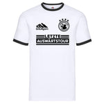 Junggesellenshirts.de Herrenshirt S / Weiß JGA Shirt Bräutigam "Auswärtstour"
