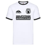 Junggesellenshirts.de Herrenshirt S / Weiß JGA Shirt Bräutigam "Auswärtstour"
