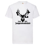 Junggesellenshirts.de Herrenshirt S / Weiß JGA Shirt "Jäger Abschied"