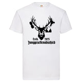 Junggesellenshirts.de Herrenshirt S / Weiß JGA Shirt "Jäger Abschied"