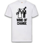 Junggesellenshirts.de Herrenshirt S / Weiß JGA Shirt "Wind Of Change"