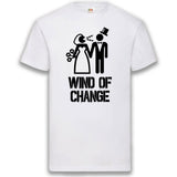 Junggesellenshirts.de Herrenshirt S / Weiß JGA Shirt "Wind Of Change"