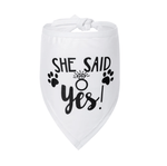 Dog Bandana "She Said Yes" - Junggesellenshirts.de
