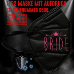 FFP2 Maske "Bride II" 3 Farben - Junggesellenshirts.de