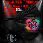 FFP2 Maske "Eigenes Foto oder Text" 4 Farben - Junggesellenshirts.de