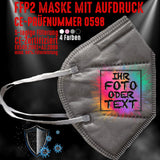 FFP2 Maske "Eigenes Foto oder Text" 4 Farben - Junggesellenshirts.de