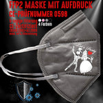 FFP2 Maske "Let's Party" 4 Farben - Junggesellenshirts.de