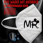 FFP2 Maske "Mr. Mouse" 3 Farben - Junggesellenshirts.de