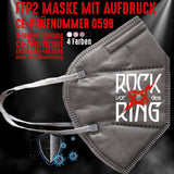 FFP2 Maske "Rock Vor Dem Ring" 4 Farben - Junggesellenshirts.de