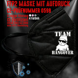 FFP2 Maske "Team Hangover" 4 Farben - Junggesellenshirts.de