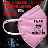 FFP2 Maske "Team Hangover" 4 Farben - Junggesellenshirts.de