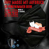 FFP2 Maske "Wedding" 4 Farben - Junggesellenshirts.de