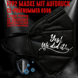 FFP2 Maske "Yes" 3 Farben - Junggesellenshirts.de