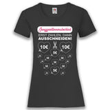 JGA Shirt Braut "Erst Zahlen, Dann Ausschneiden!" - Junggesellenshirts.de