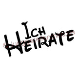 JGA Shirt Braut "Ich Heirate" Basic Variante - Junggesellenshirts.de