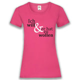 JGA Shirt Braut "Ich Will Und Er Hat Zu Wollen" - Junggesellenshirts.de