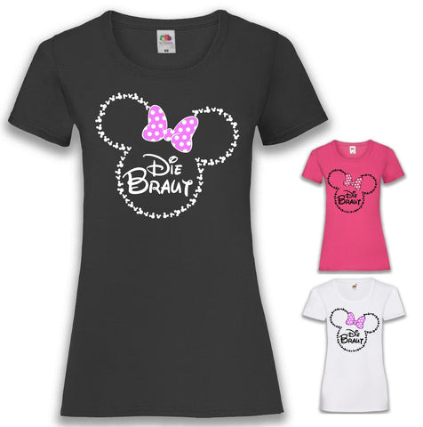 JGA Shirt Braut "Mouse" - Junggesellenshirts.de