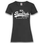 JGA Shirt Braut "Real Superbride" - Junggesellenshirts.de