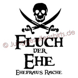 JGA Shirt Bräutigam "Fluch Der Ehe" - Junggesellenshirts.de
