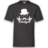 JGA Shirt Bräutigam "Hipster" - Junggesellenshirts.de