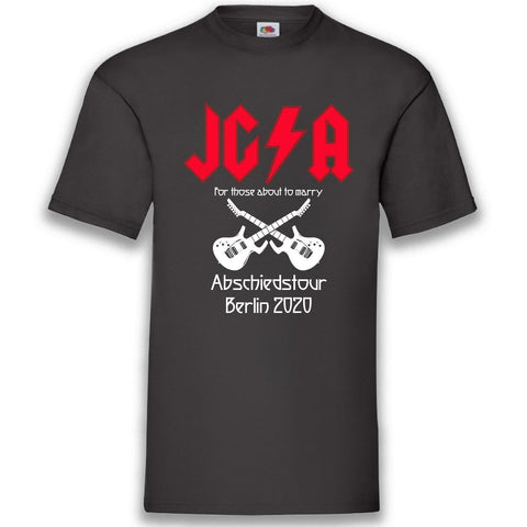 JGA Shirt Bräutigam "JGA Rock Abschiedstour" - Junggesellenshirts.de