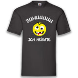 JGA Shirt Bräutigam "Juhuuuuu Ich Heirate" - Junggesellenshirts.de